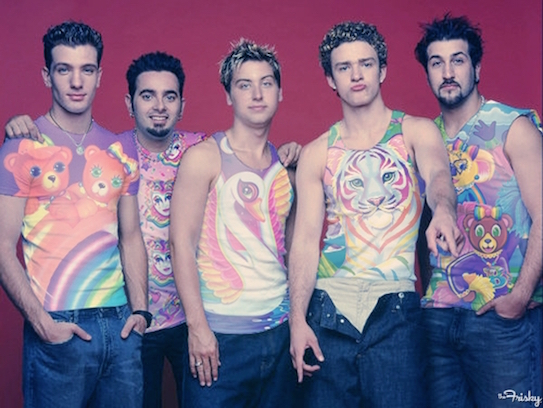 nsync in Lisa Frank shirts