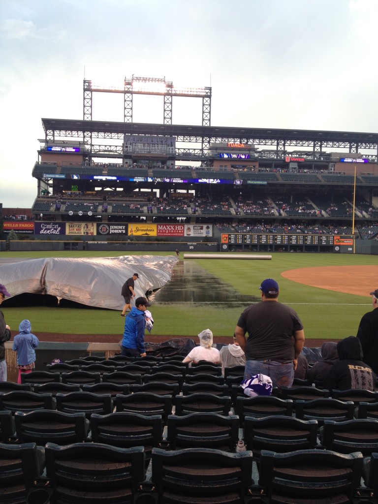 A welcome sight after a long rain delay.